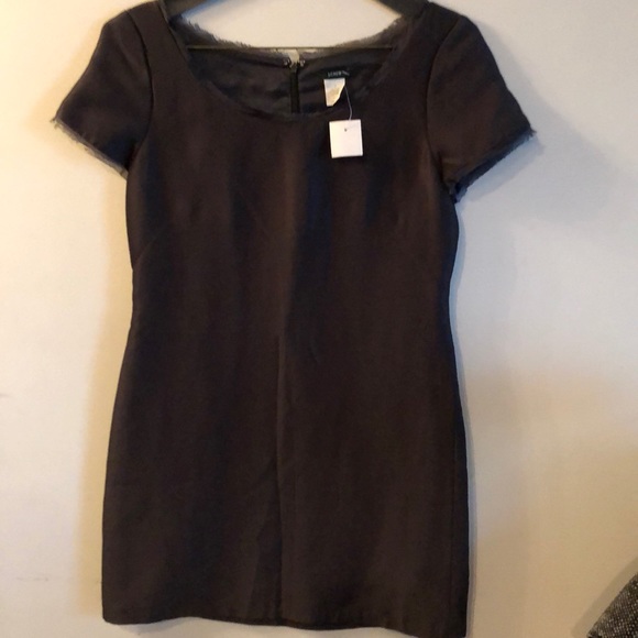 New J Crew gray silk shift dress sz 2 - Picture 6 of 7